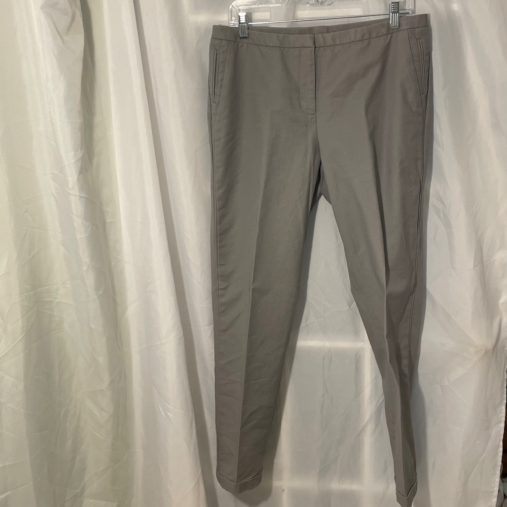 Worthington Classic Gray Pants cuffed Size 10, Waist 16.5, Rise 9.5, Inseam 29